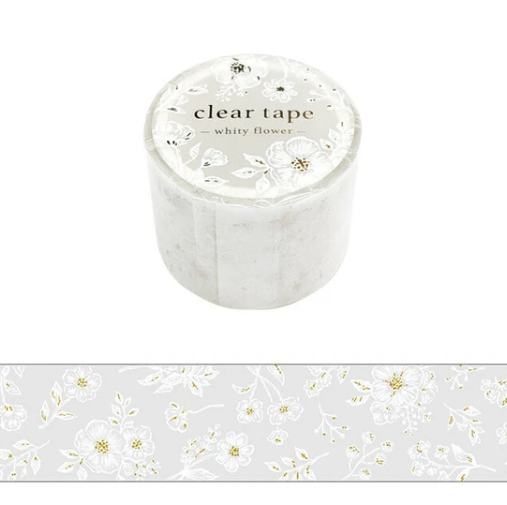 Whity flower washi teippi